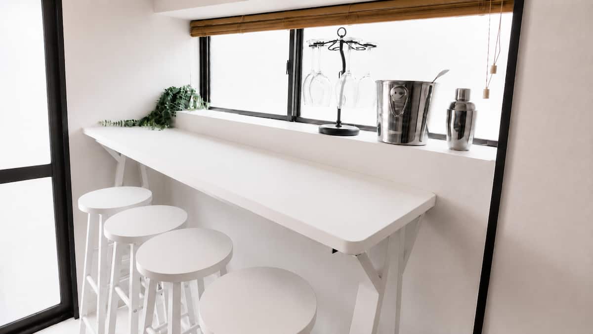 Counter seating by the window